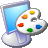 computer and art icon