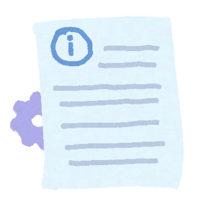An informational document with an info (i) icon.