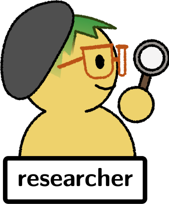 A researcher figure